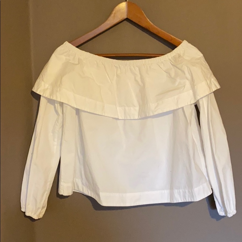 WILFRED off shoulder white long sleeve top
